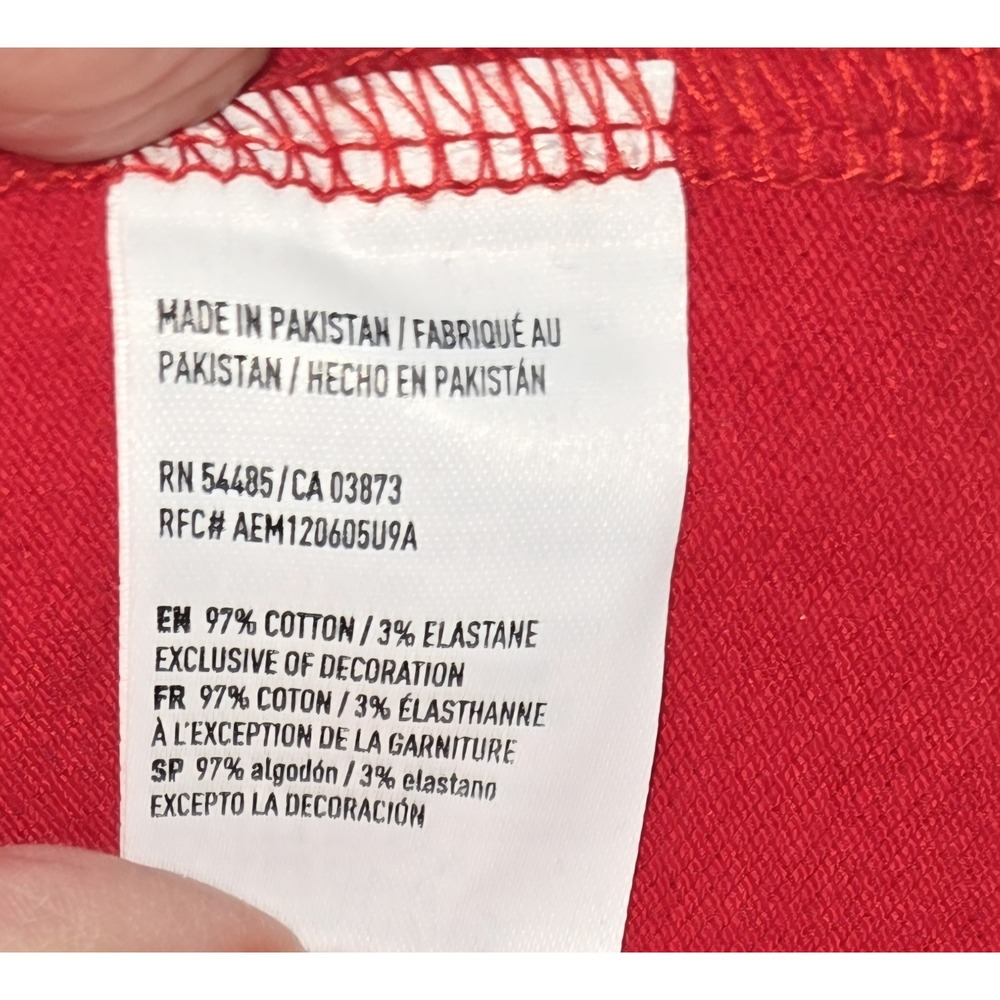 American Eagle Outfitters Mens Short Sleeve 3XL Red Flex Polo Logo Size XXXL EUC - Picture 5 of 5